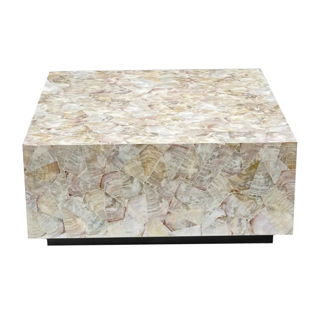 CLUSTER MOTHER OF PEARL HAND MADE COFFEE TABLE - Furniture > Living Room > Coffee Tables
