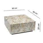 CLUSTER MOTHER OF PEARL HAND MADE COFFEE TABLE - Furniture > Living Room > Coffee Tables