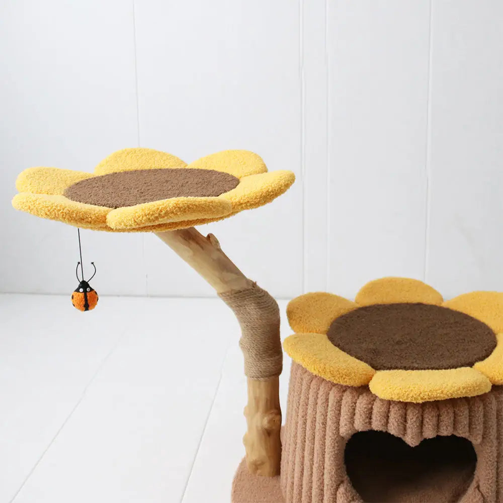 CMISSTREE Heart Shaped Cat House With Sunflower Cat Tree - Pet Care > Toys > Cat Toys