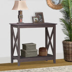 Coastal Console Table in Walnut - Furniture > Living Room