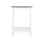 Coastal Side Table in White and Grey - Furniture > Living Room