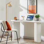 Cobble White Office Desk - Furniture > Office