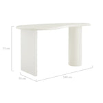 Cobble White Office Desk - Furniture > Office