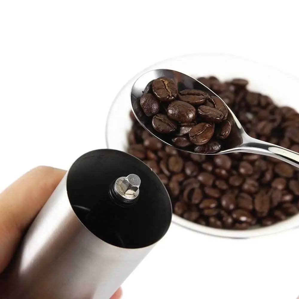 Coffee Bean Grinder - Stainless Steel Ceramic Burr Manual Hand Crank Nut Mill - Appliances > Kitchen Appliances