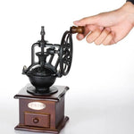 Coffee Bean Grinder - Vintage Retro Manual Wood Hand Wheel Nut Mill - Appliances > Kitchen Appliances