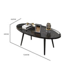 Coffee Table Living Room Accent Oval Table Contemporary Style Leisure Tea Table - Furniture > Bar Stools & Chairs > Arm