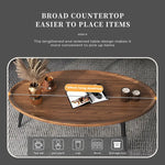 Coffee Table Living Room Accent Oval Table Contemporary Style Leisure Tea Table - Furniture > Bar Stools & Chairs > Arm