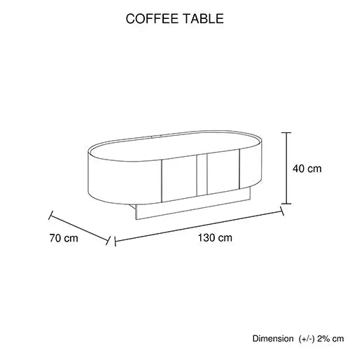 Coffee Table MDF Board Melamine Interior Ample Storage in Dark Walnut colour - Furniture > Living Room > Coffee Tables