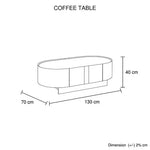 Coffee Table MDF Board Melamine Interior Ample Storage in Dark Walnut colour - Furniture > Living Room > Coffee Tables