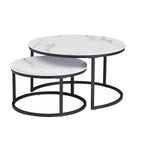 Coffee Table Round Marble Nesting Side Furniture - Furniture > Living Room > Coffee Tables