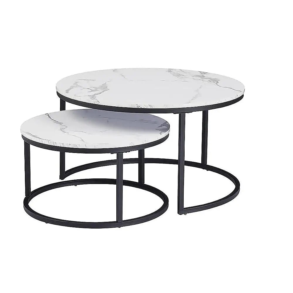 Coffee Table Round Marble Nesting Side Furniture - Furniture > Living Room > Coffee Tables