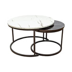 Coffee Table Round Marble Nesting Side Furniture - Furniture > Living Room > Coffee Tables