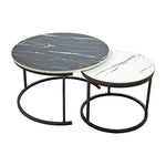 Coffee Table Round Marble Nesting Side Furniture - Furniture > Living Room > Coffee Tables