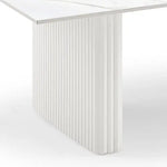 Coffee Table Sintered Stone Top MDF Table Base Glossy White - Furniture > Living Room > Coffee Tables