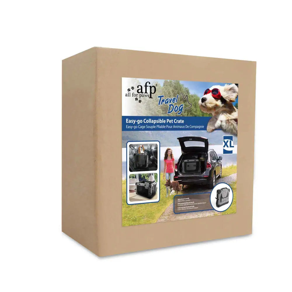 Collapsible Pet Travel Crate - X-Large Dog Cat Soft Foldable Portable Car Carrier - Pet Care > Dog Supplies > Dog