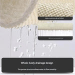 Colorful Diamond Pattern PVC Non-Slip Bath Mat 45x75cm - Shower Drain Hole Design Soft & Quick-Dry Bathroom Rug - Home