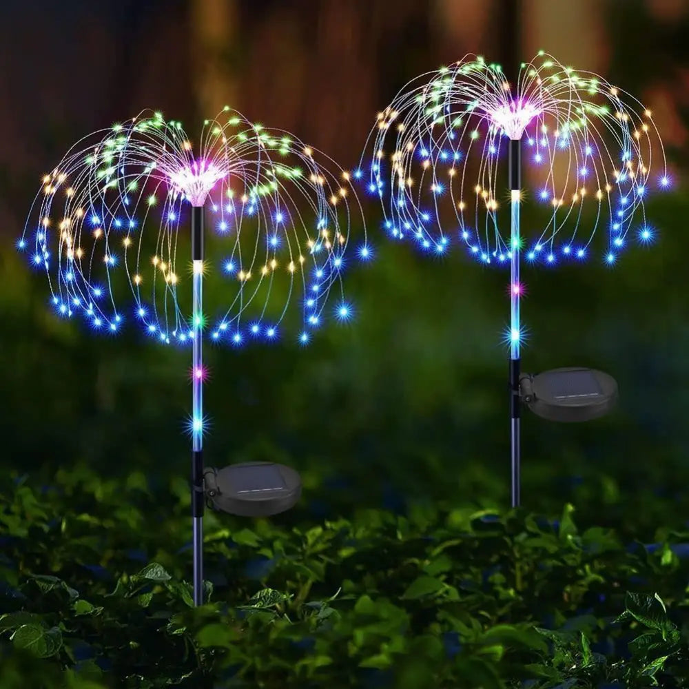 Colourful Fireworks 120 LED Fairy String Lights Starburst Solar Xmas Garden Night Lamp Hot NEW - Home & Garden > Garden