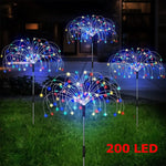 Colourful Fireworks200 LEDS Fairy String Lights Starburst Solar Xmas Garden Night Lamp Hot NEW - Home & Garden > Garden