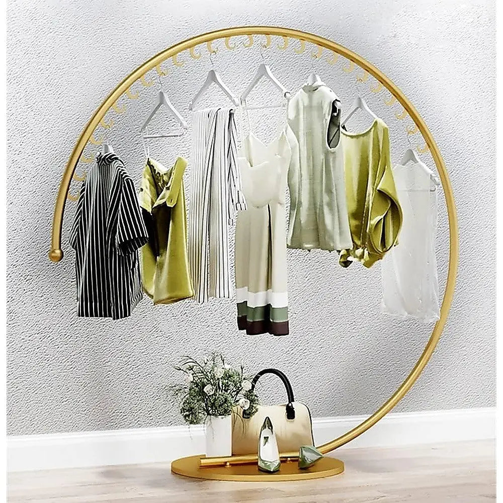 Commercial Clothing Floor-Standing Hanger High Capacity Curved Clothes Bar Storage Rack 160cm - Furniture > Office