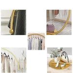 Commercial Clothing Floor-Standing Hanger High Capacity Curved Clothes Bar Storage Rack 160cm - Furniture > Office