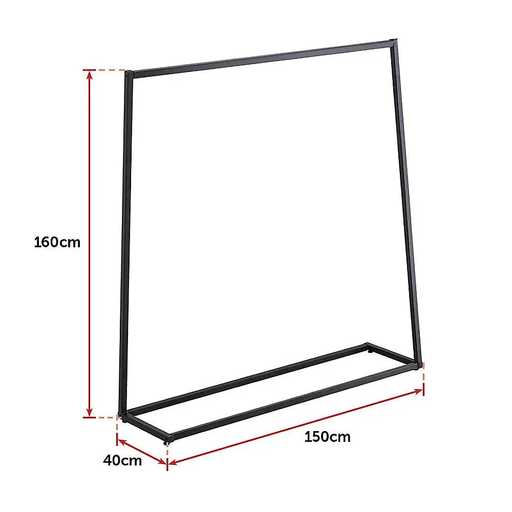 Commercial Clothing Garment Rack Retail Shop Black - Furniture > Office