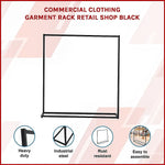Commercial Clothing Garment Rack Retail Shop Black - Furniture > Office