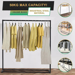 Commercial Clothing Garment Rack Retail Shop Black - Furniture > Office
