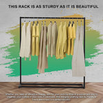 Commercial Clothing Garment Rack Retail Shop Black - Furniture > Office