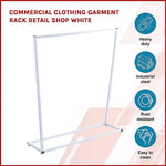 Commercial Clothing Garment Rack Retail Shop White - Furniture > Office