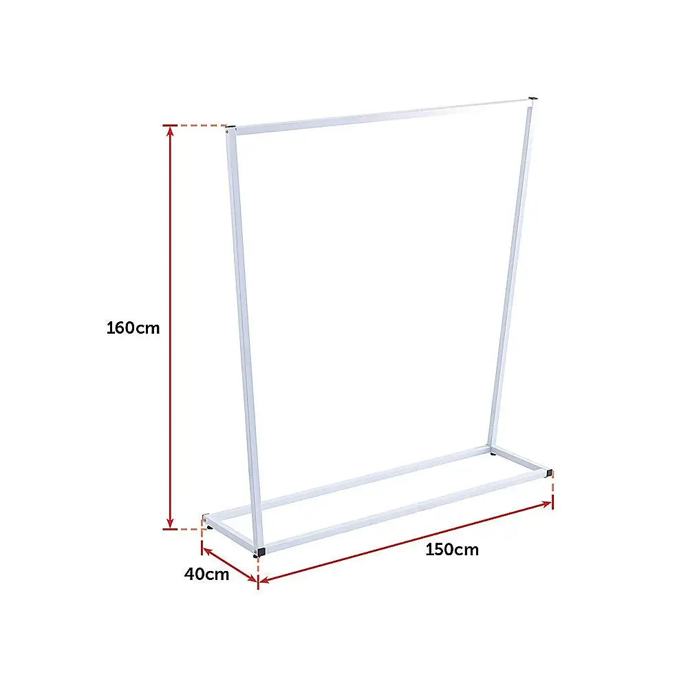 Commercial Clothing Garment Rack Retail Shop White - Furniture > Office