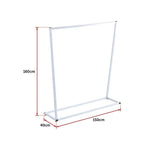 Commercial Clothing Garment Rack Retail Shop White - Furniture > Office