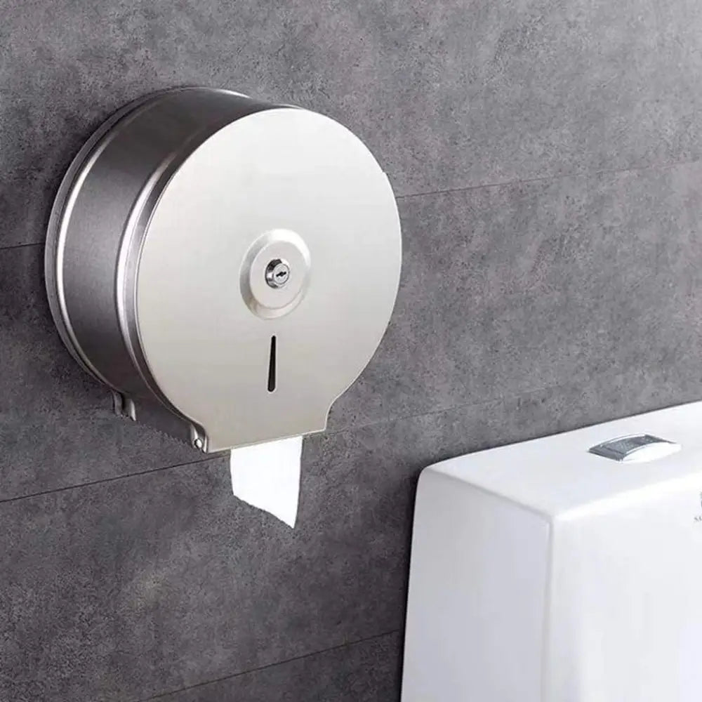 Commercial Restaurant Stainless Steel Toilet Paper Tissue Holder Dispenser Chrome - Home & Garden > Bathroom