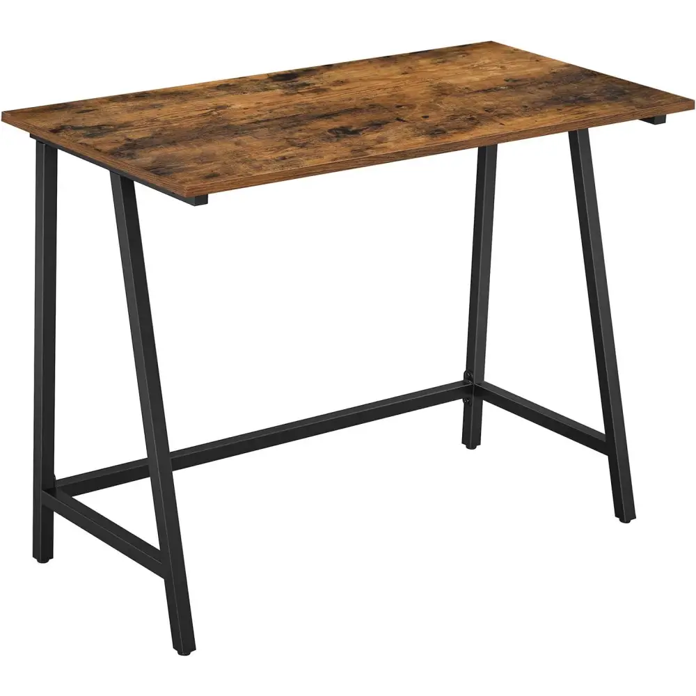 Computer Desk Writing Steel Rustic Work Table - Furniture > Living Room