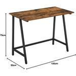 Computer Desk Writing Steel Rustic Work Table - Furniture > Living Room