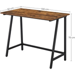 Computer Desk Writing Steel Rustic Work Table - Furniture > Living Room