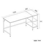 Computer Table Desk Book Storage Student Study Home Office Workstation Vintage Oak Finish - Furniture > Office