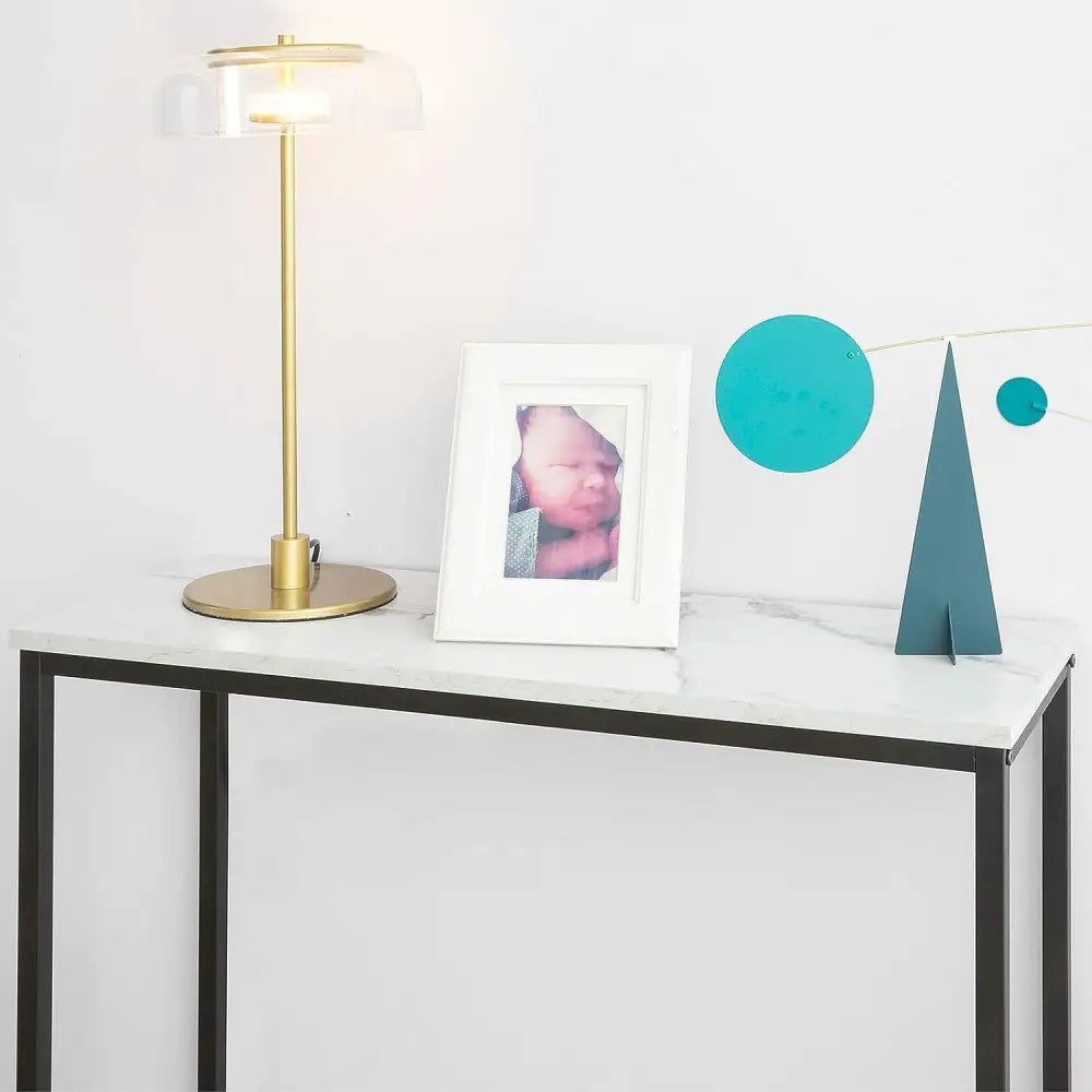 Console Table Metal Frame Hallway Table - Audio & Video > Musical Instrument & Accessories > Audio Accessories