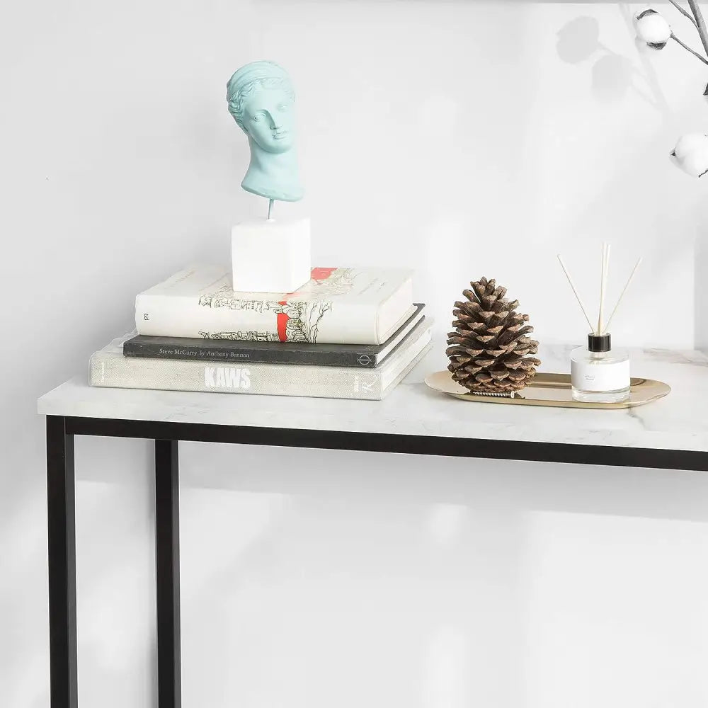 Console Table Metal Frame Hallway Table - Audio & Video > Musical Instrument & Accessories > Audio Accessories