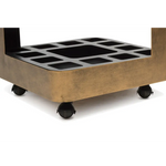 Contemporary French Brass Drinks Trolley Bar Cart with White Marble Top - Furniture > Living Room