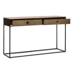 Contemporary Golden Black Hallway Console Table with Drawers - Furniture > Living Room