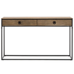 Contemporary Golden Black Hallway Console Table with Drawers - Furniture > Living Room