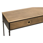 Contemporary Golden Black Hallway Console Table with Drawers - Furniture > Living Room