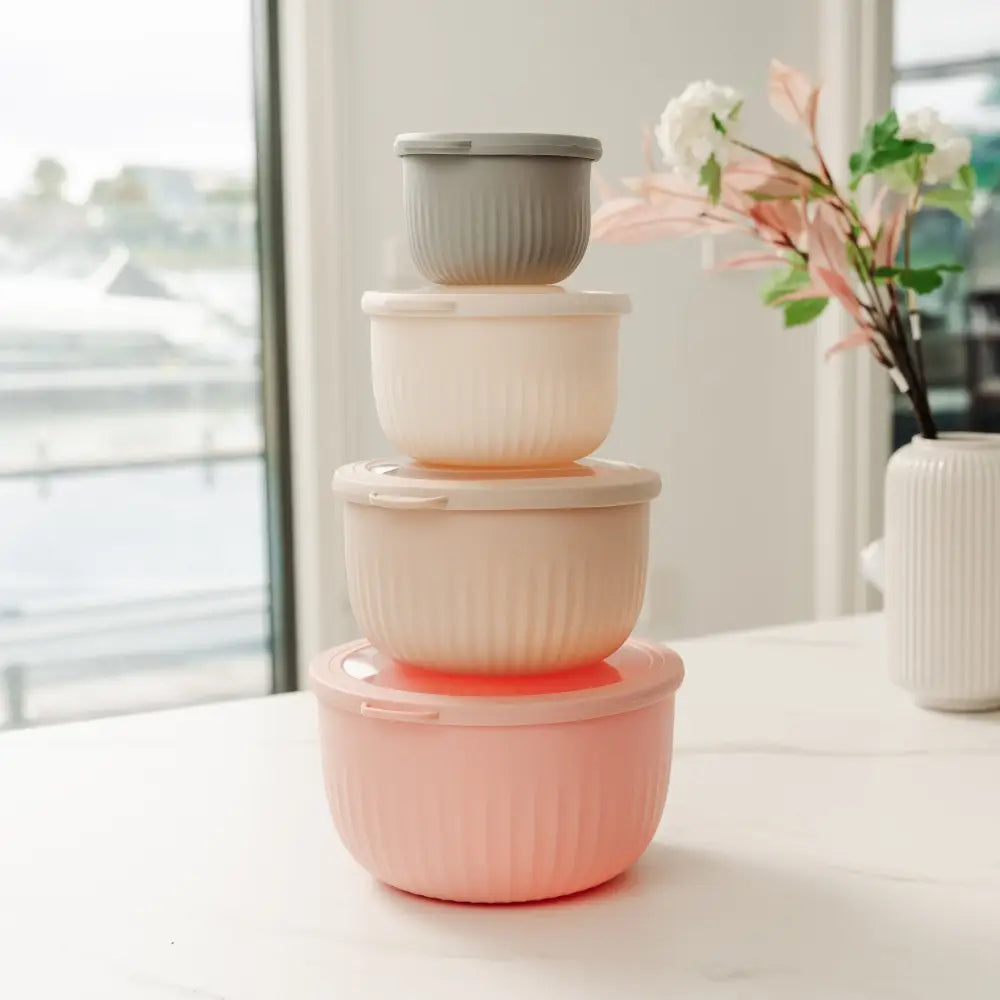 Cook Easy 4PC Round Nested Food Storage Set - Home & Garden > Kitchenware > Food Storage