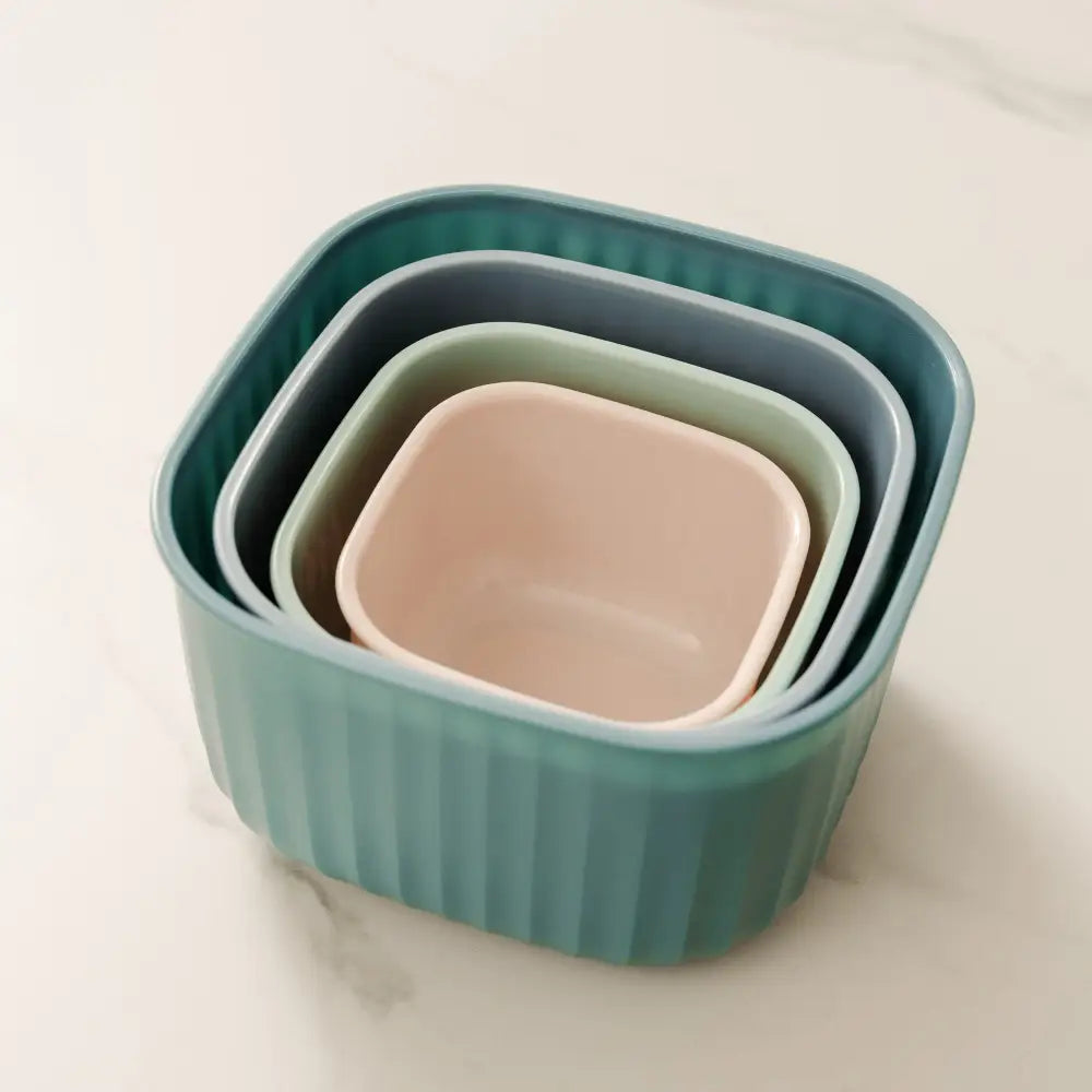 Cook Easy 4PC Square Nested Food Storage Set - Home & Garden > Kitchenware > Food Storage