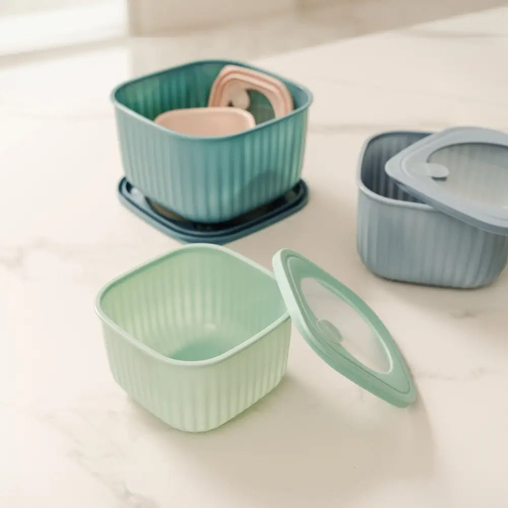 Cook Easy 4PC Square Nested Food Storage Set - Home & Garden > Kitchenware > Food Storage