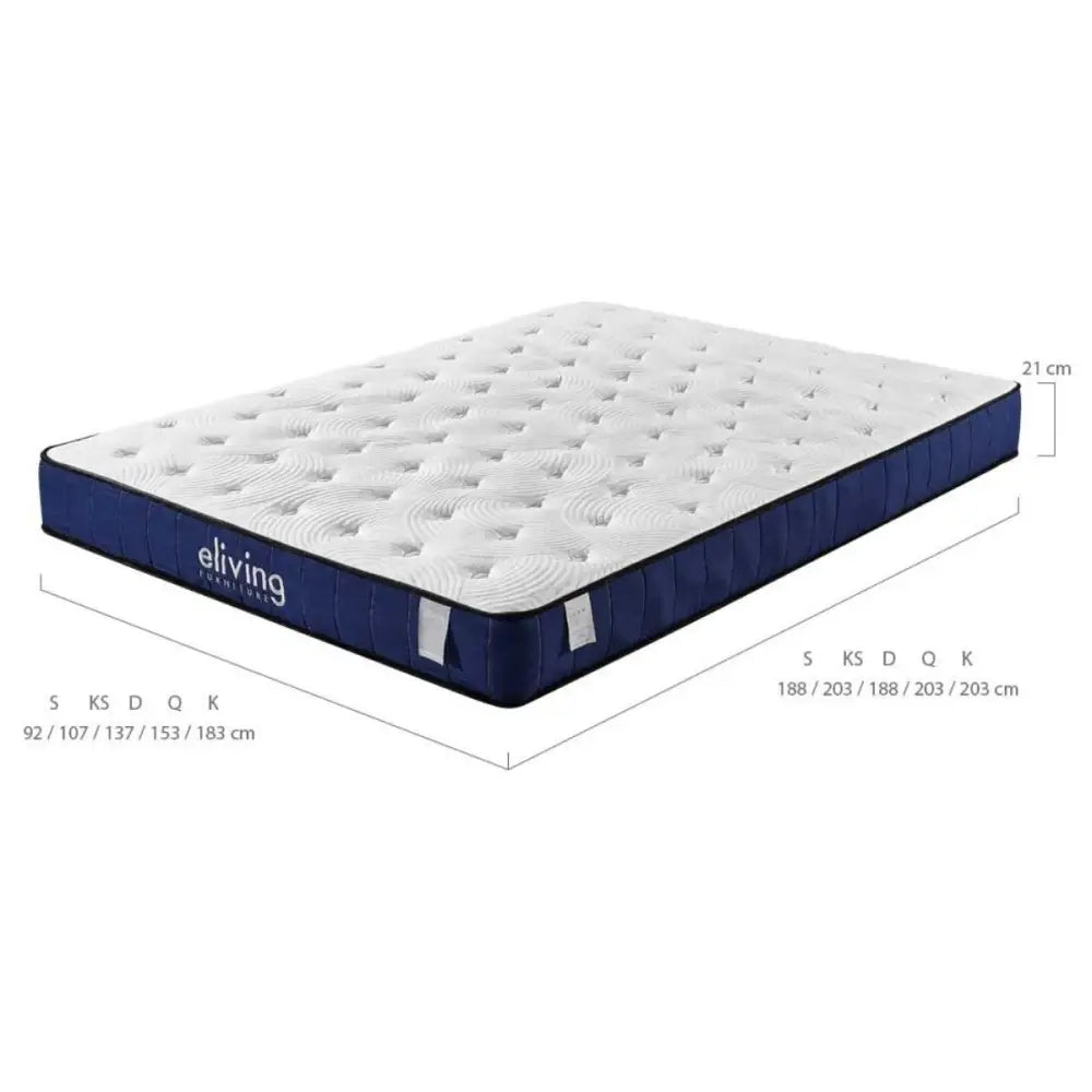 Cool Gel Memory Foam Mattress 5 Zone Pocket Spring - Single - Furniture > Mattresses