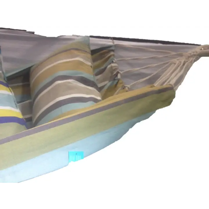 Corban Aqua Hammock Multicoloured Stripes 220x140cm - Home & Garden > Hammocks