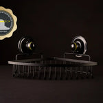 Corner Basket Removable Suction Medium BLACK - Home & Garden > DIY > Hardware Hooks
