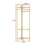 Corner Gold Clothing Rack Clothes Bedroom Storage - Home & Garden > Bathroom Accessories > Towel Racks & Holders