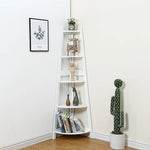 Corner Ladder Shelf Bookcase Display Storage Unit - Furniture > Office